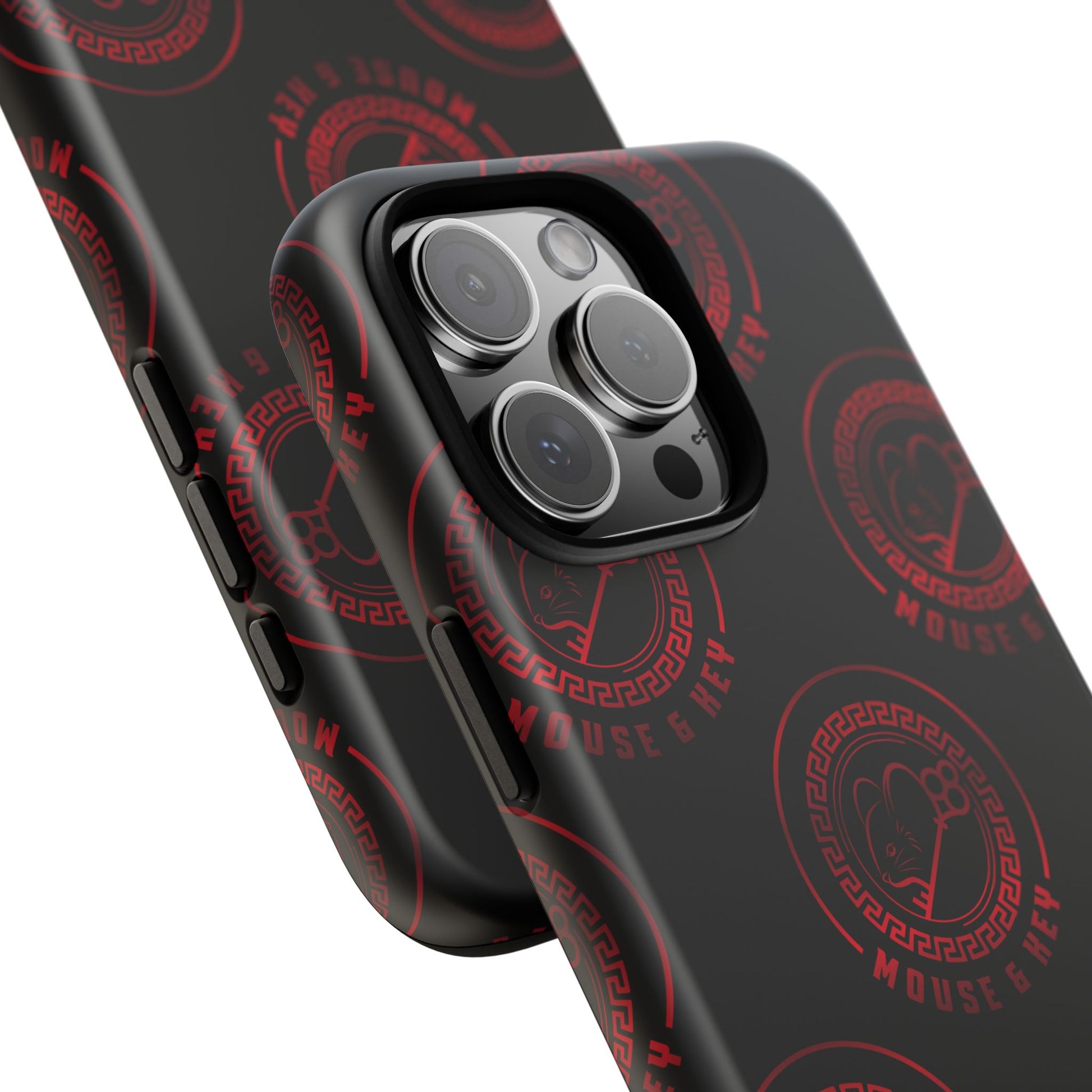 Coque de téléphone — Motif logo M&K à timbre rouge
