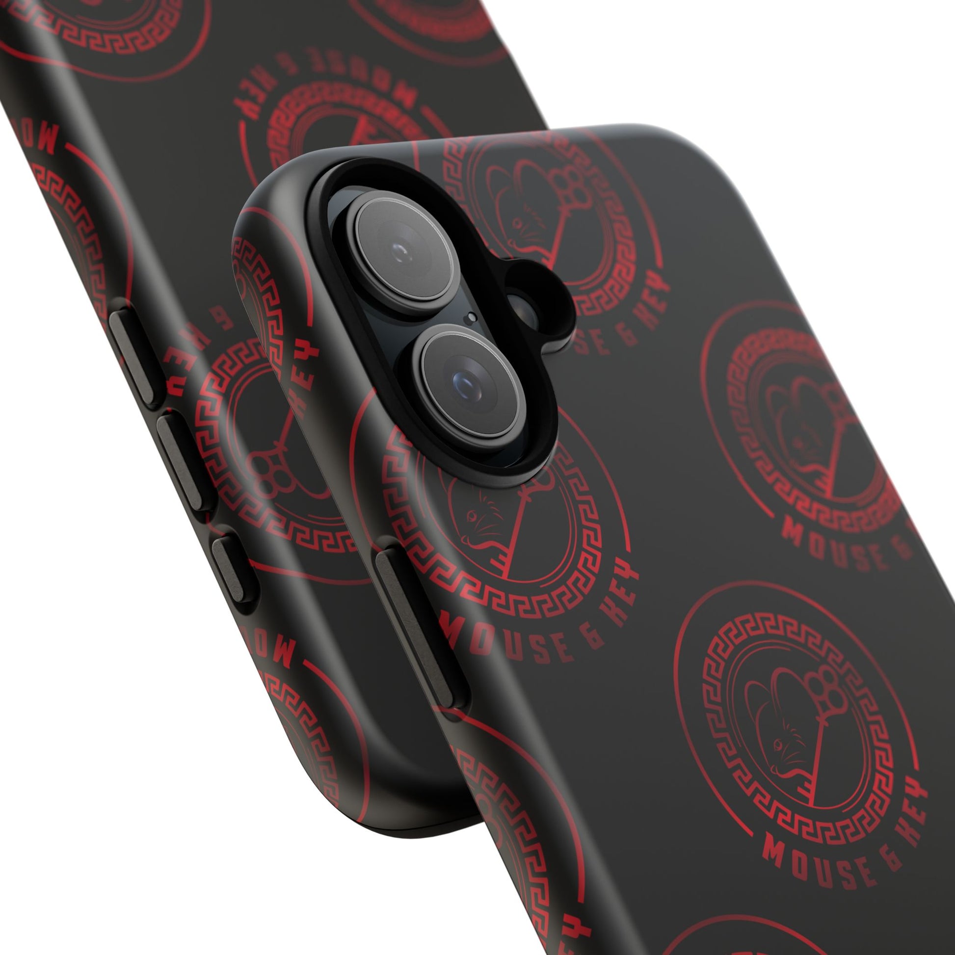 Coque de téléphone — Motif logo M&K à timbre rouge