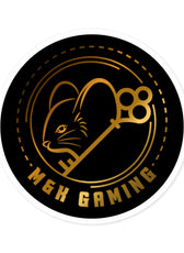 Gold M & K Gaming Round Stickers