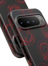 Coque de téléphone — Motif logo M&K à timbre rouge