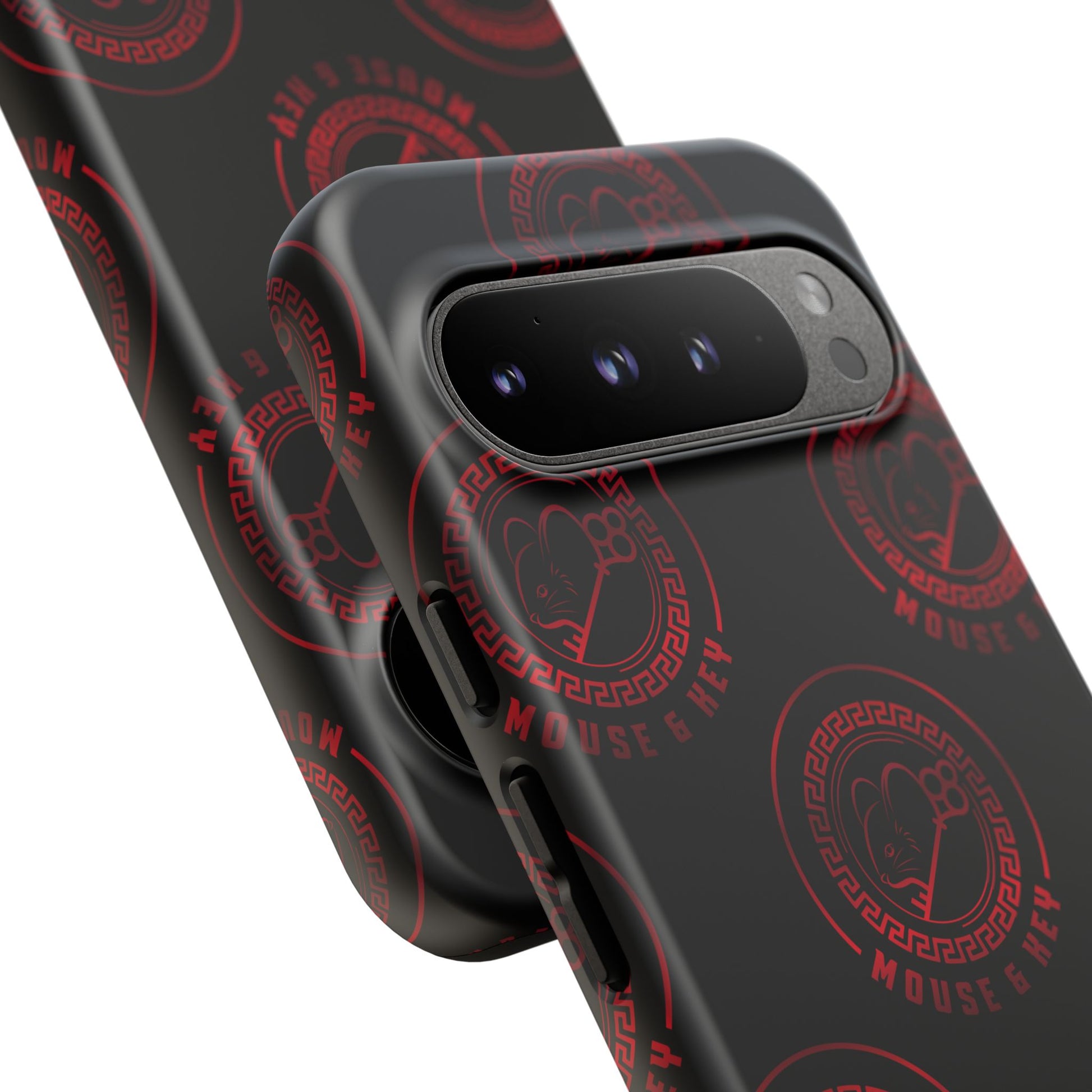 Coque de téléphone — Motif logo M&K à timbre rouge