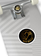 Gold M & K Gaming Round Stickers