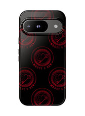Coque de téléphone — Motif logo M&K à timbre rouge
