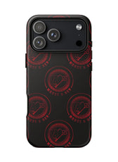 Coque de téléphone — Motif logo M&K à timbre rouge