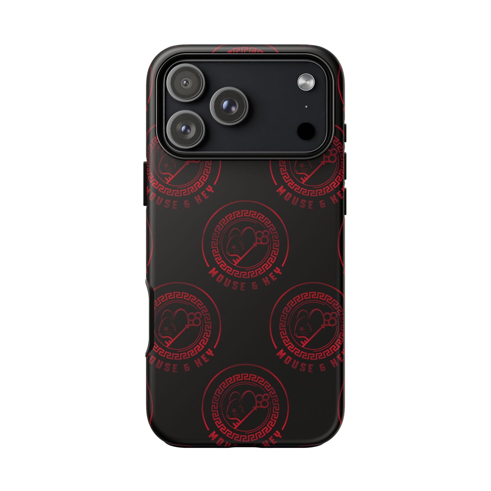 Coque de téléphone — Motif logo M&K à timbre rouge