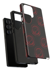 Coque de téléphone — Motif logo M&K à timbre rouge