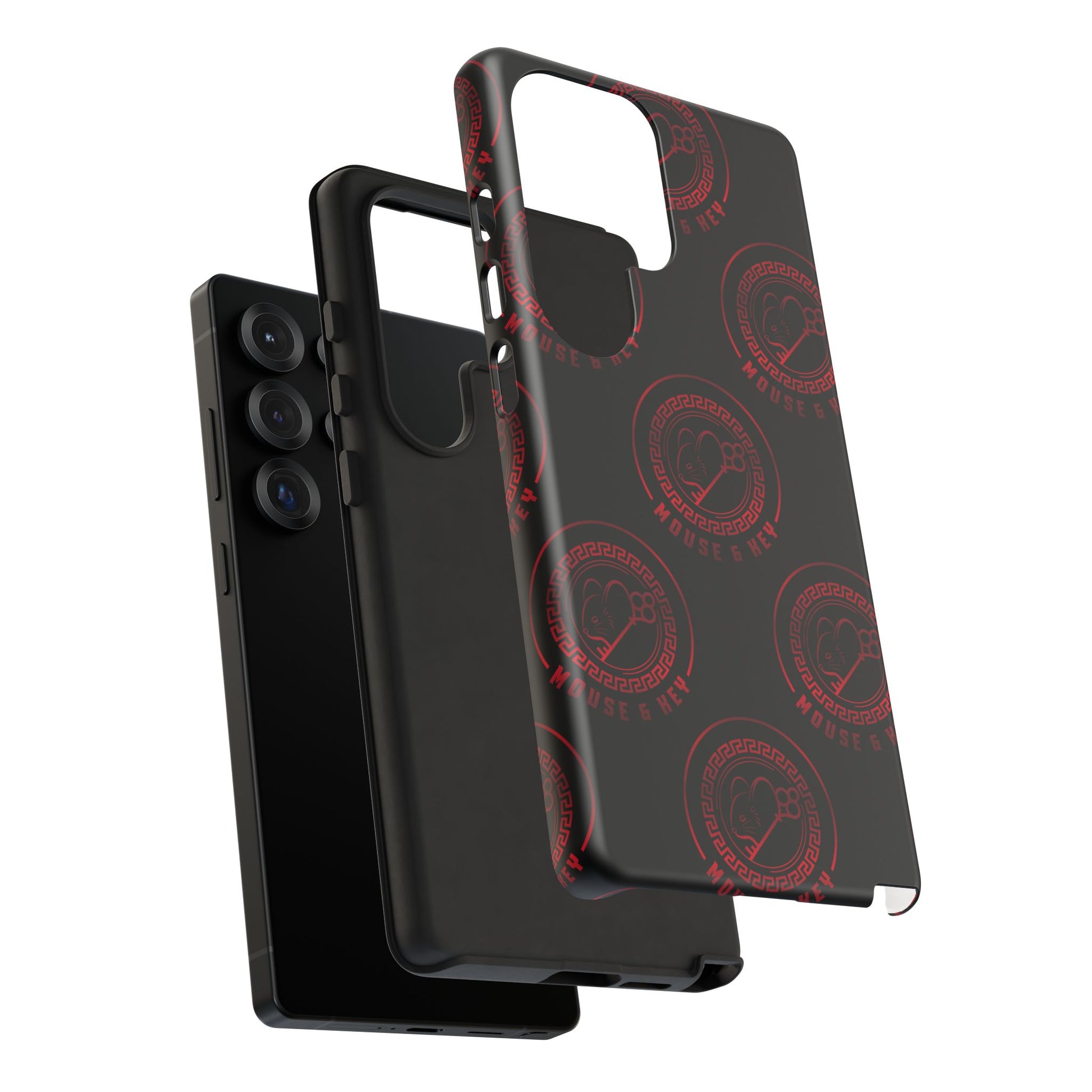 Coque de téléphone — Motif logo M&K à timbre rouge
