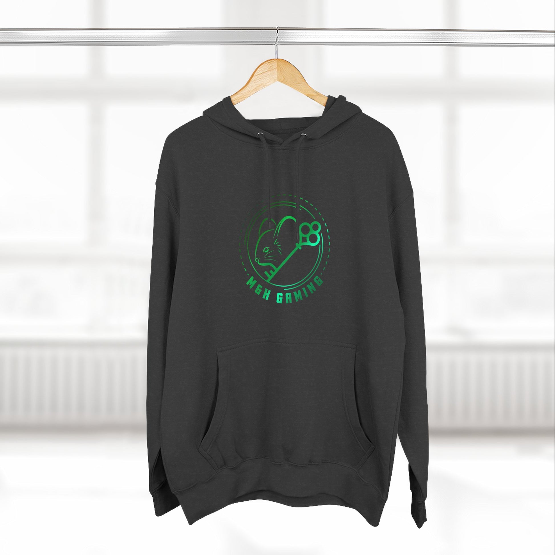 Green M & K Gaming Emblem - Fleece Hoodie