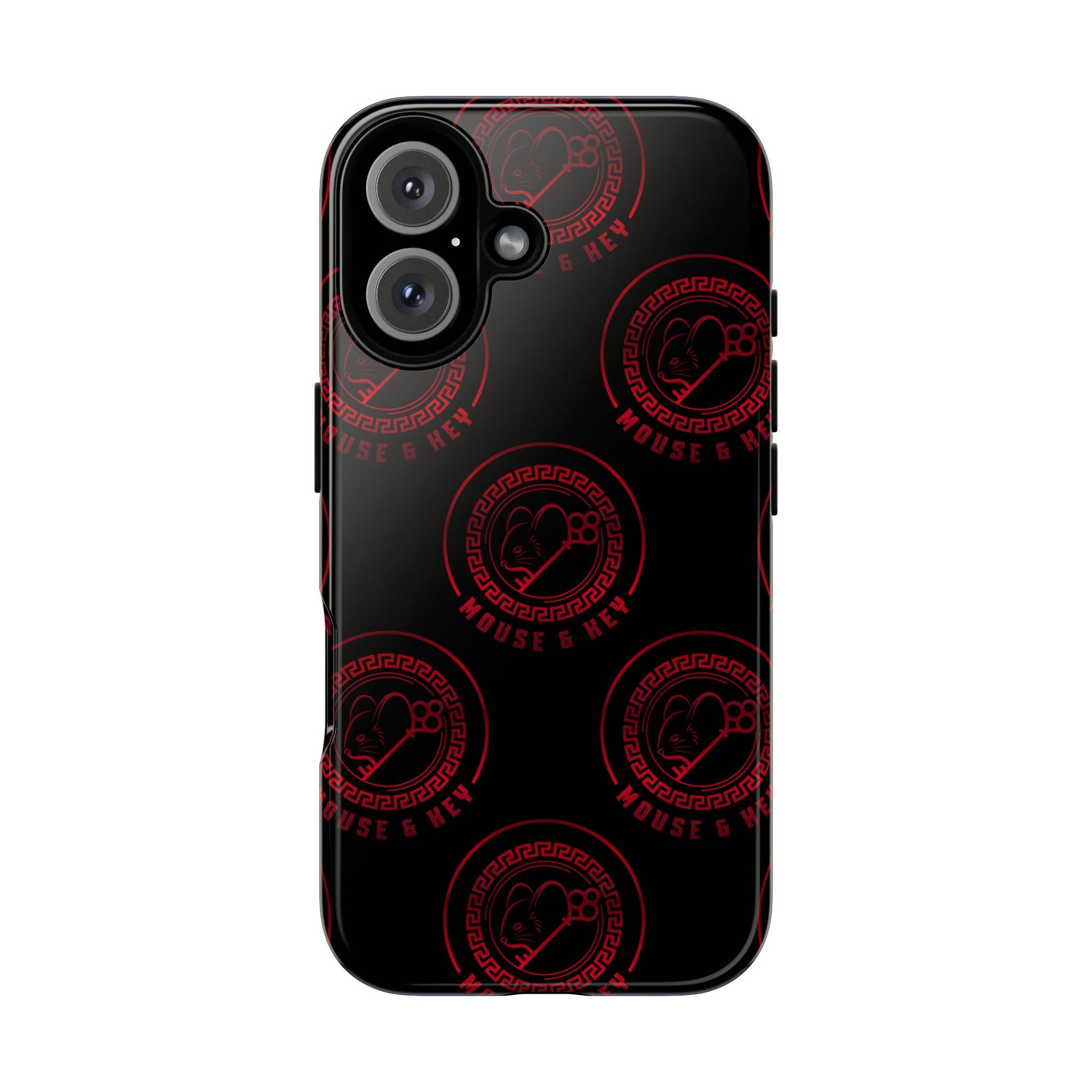 Coque de téléphone — Motif logo M&K à timbre rouge