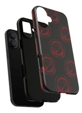 Coque de téléphone — Motif logo M&K à timbre rouge