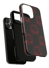 Coque de téléphone — Motif logo M&K à timbre rouge