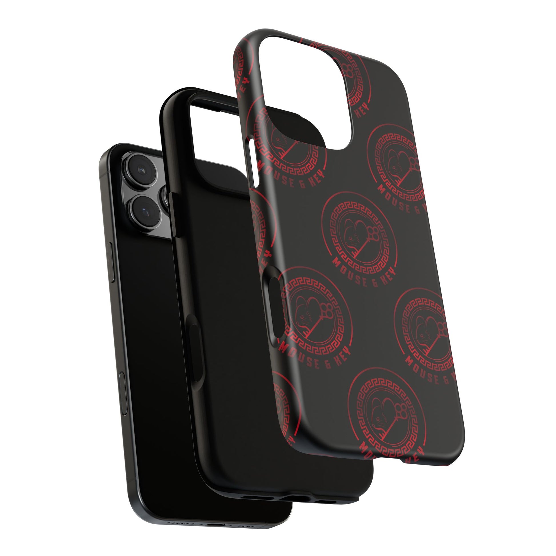 Coque de téléphone — Motif logo M&K à timbre rouge