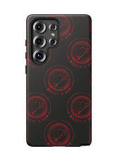 Coque de téléphone — Motif logo M&K à timbre rouge
