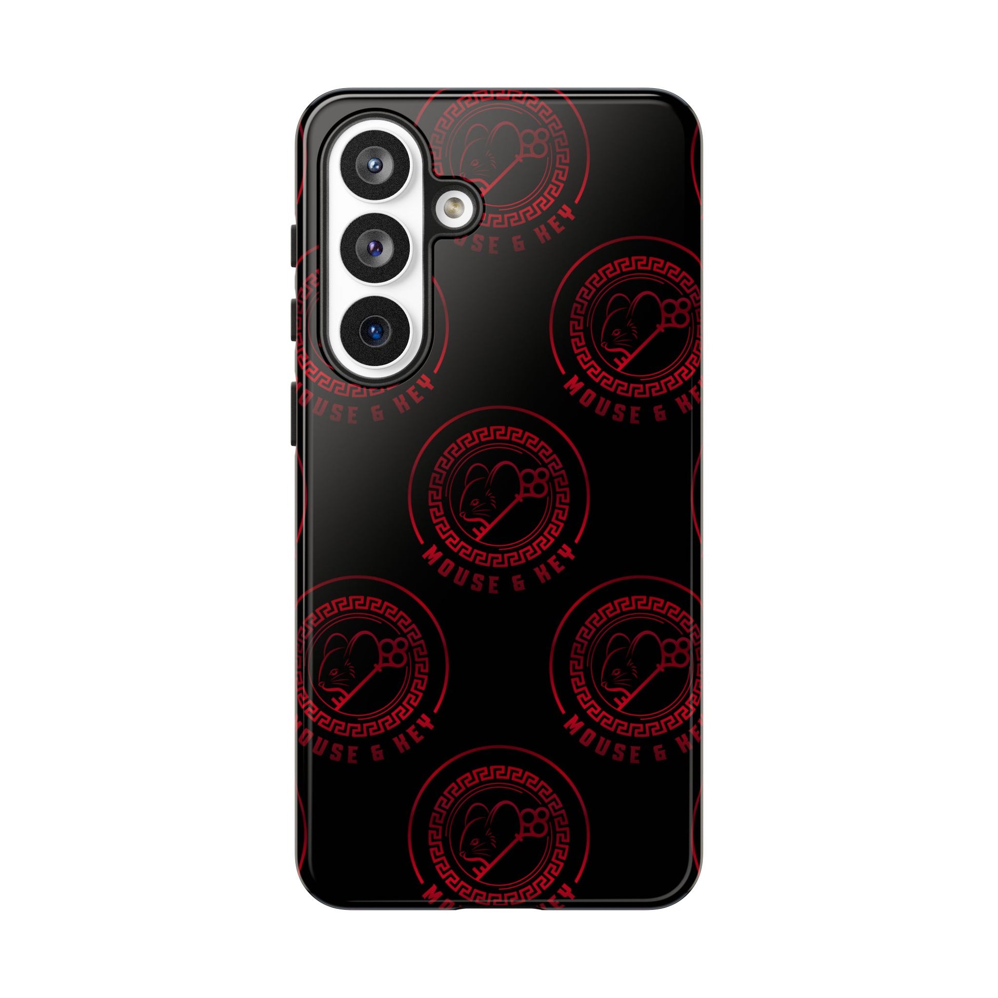 Coque de téléphone — Motif logo M&K à timbre rouge