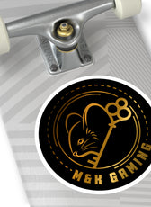 Gold M & K Gaming Round Stickers