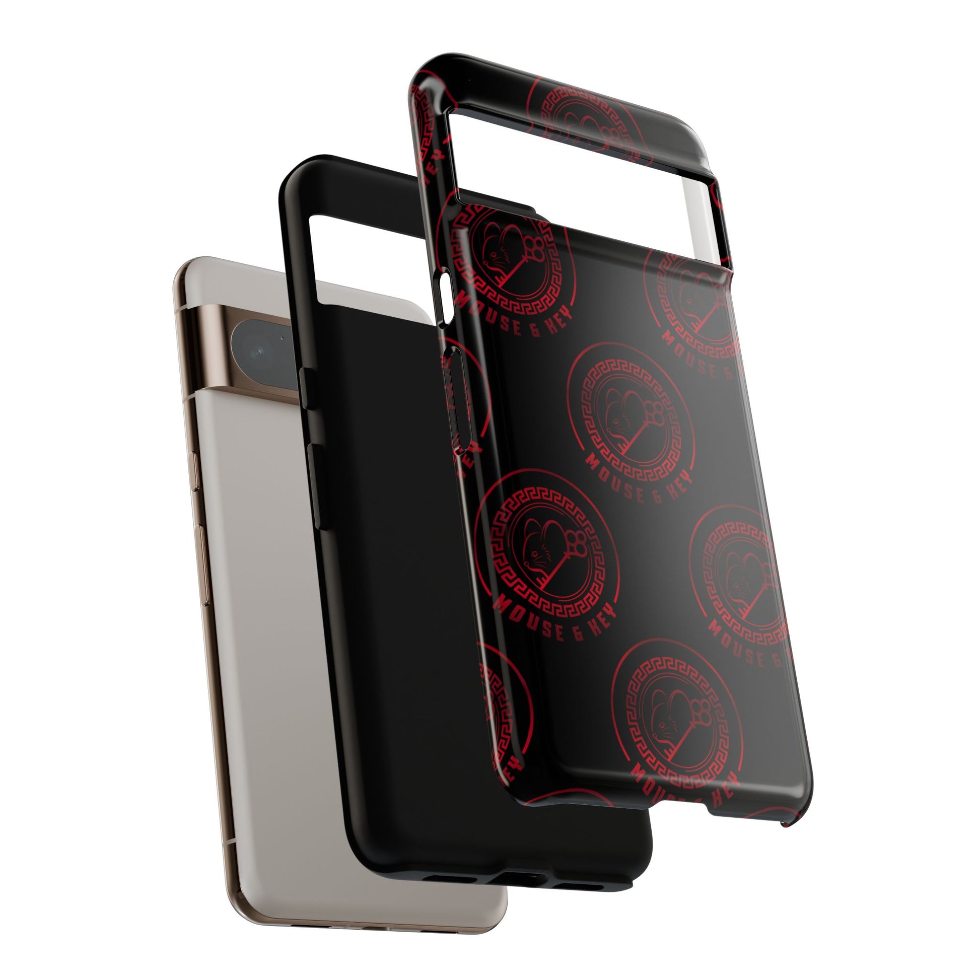 Coque de téléphone — Motif logo M&K à timbre rouge