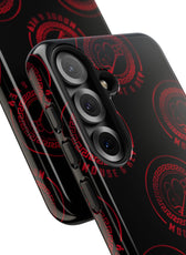 Coque de téléphone — Motif logo M&K à timbre rouge