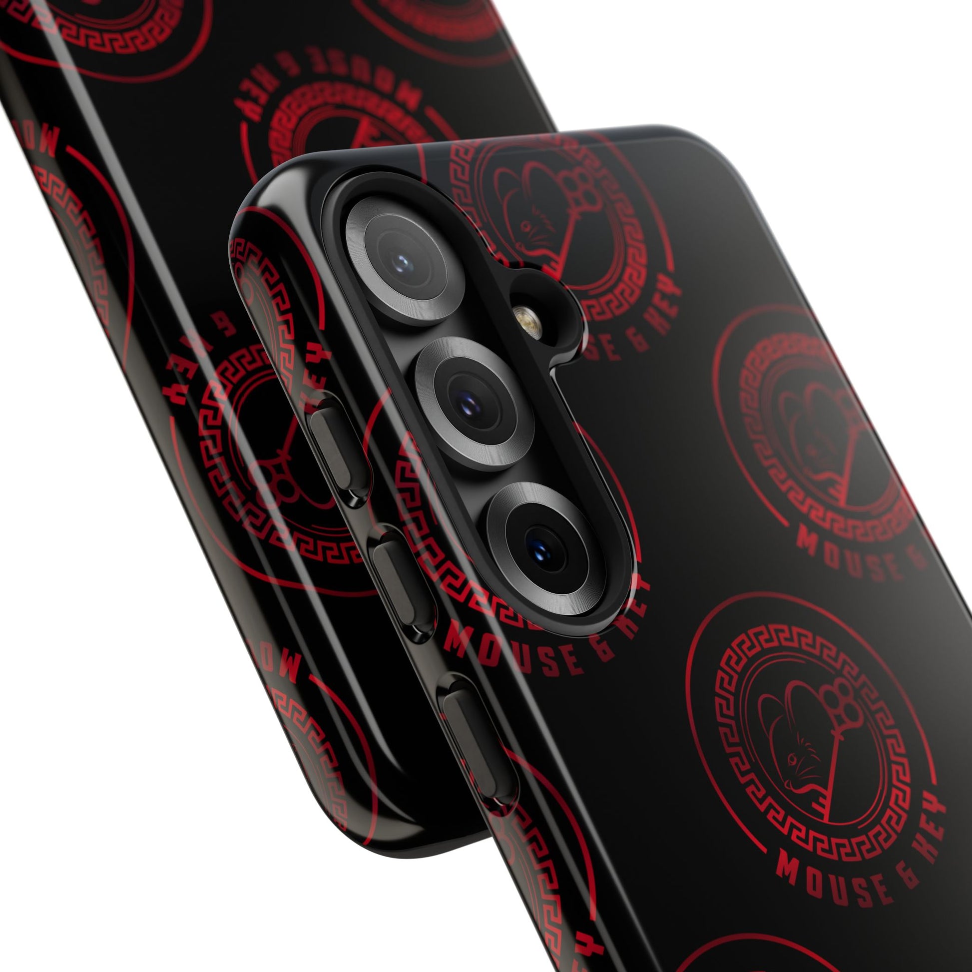 Coque de téléphone — Motif logo M&K à timbre rouge