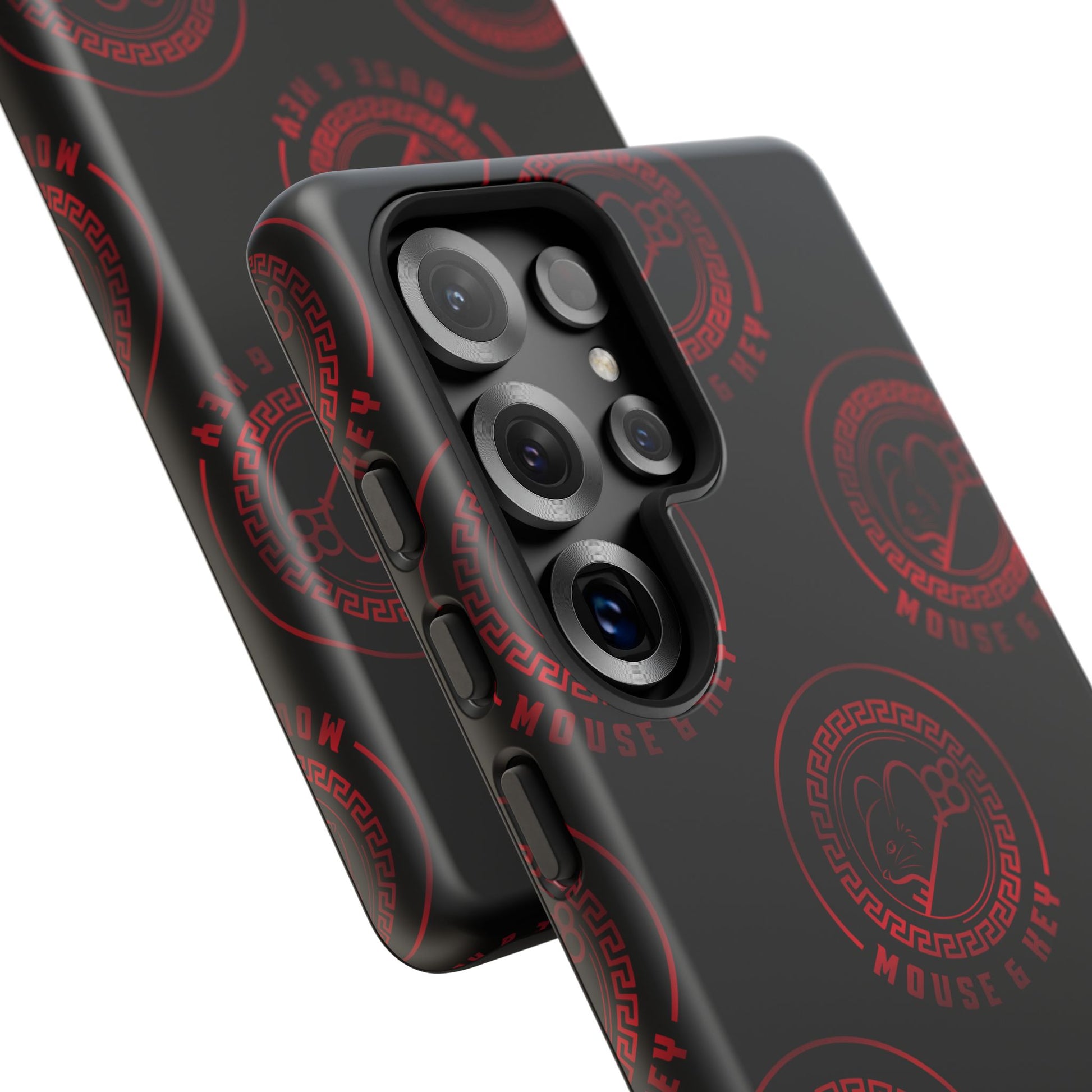 Coque de téléphone — Motif logo M&K à timbre rouge
