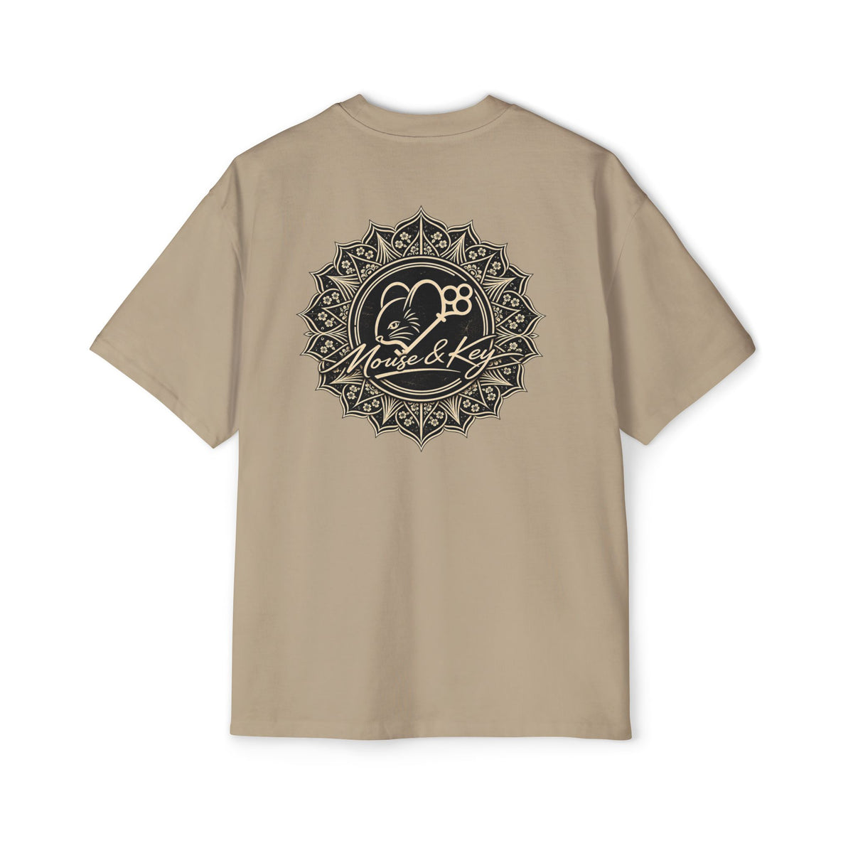 T-shirt oversize Mandala souris et clé