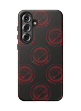 Coque de téléphone — Motif logo M&K à timbre rouge