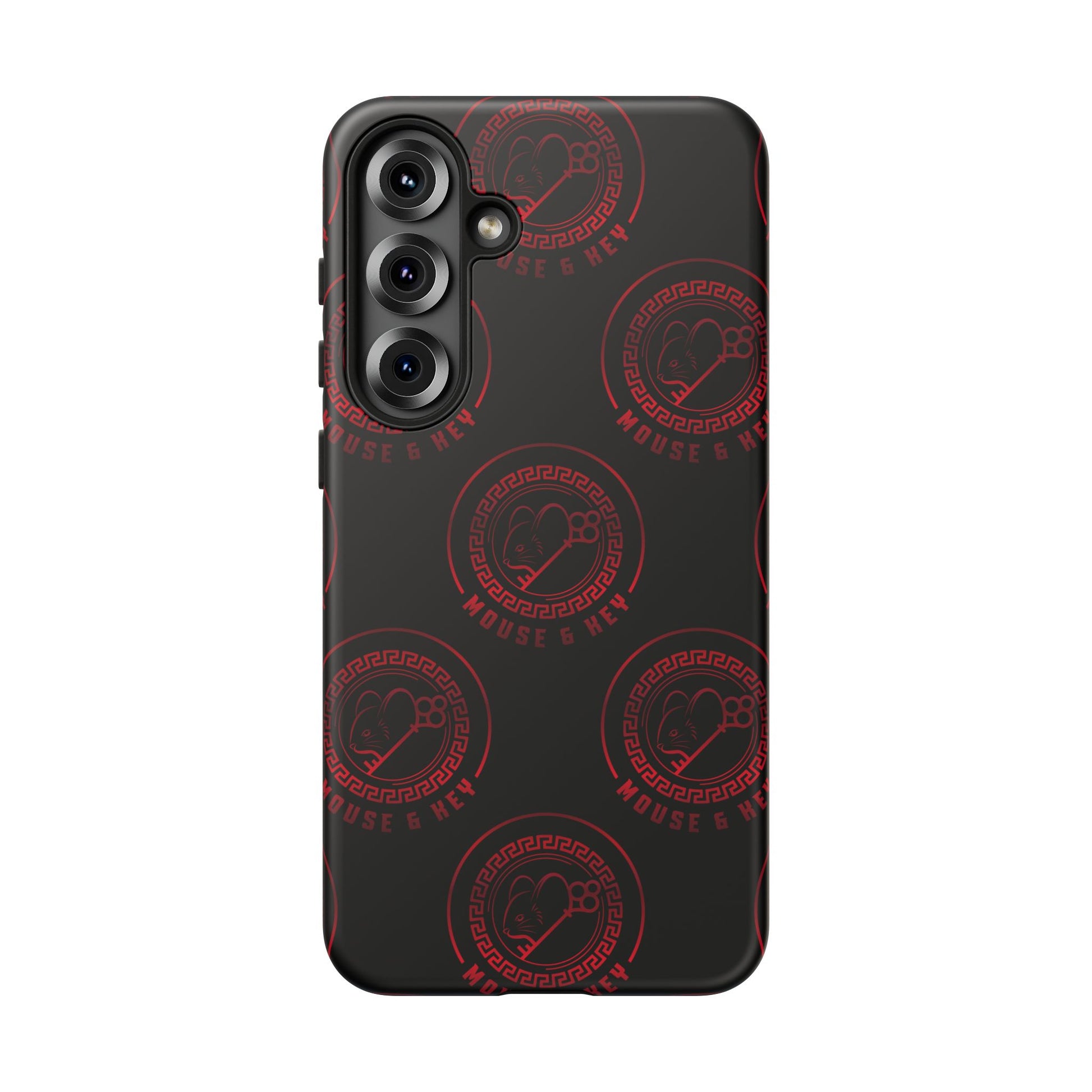 Coque de téléphone — Motif logo M&K à timbre rouge