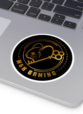 Gold M & K Gaming Round Stickers
