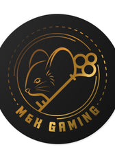 Gold M & K Gaming Round Stickers