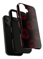 Coque de téléphone — Motif logo M&K à timbre rouge