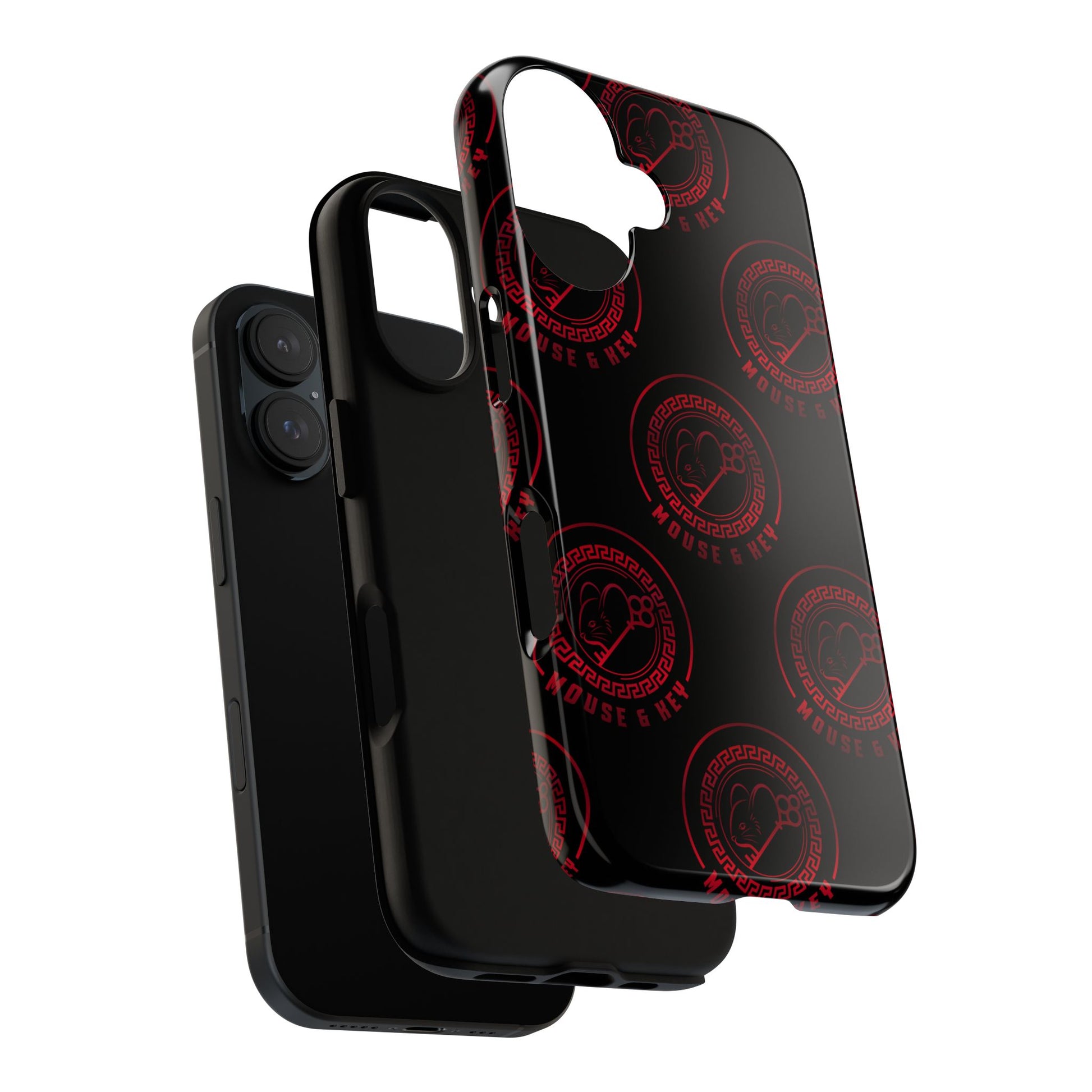 Coque de téléphone — Motif logo M&K à timbre rouge