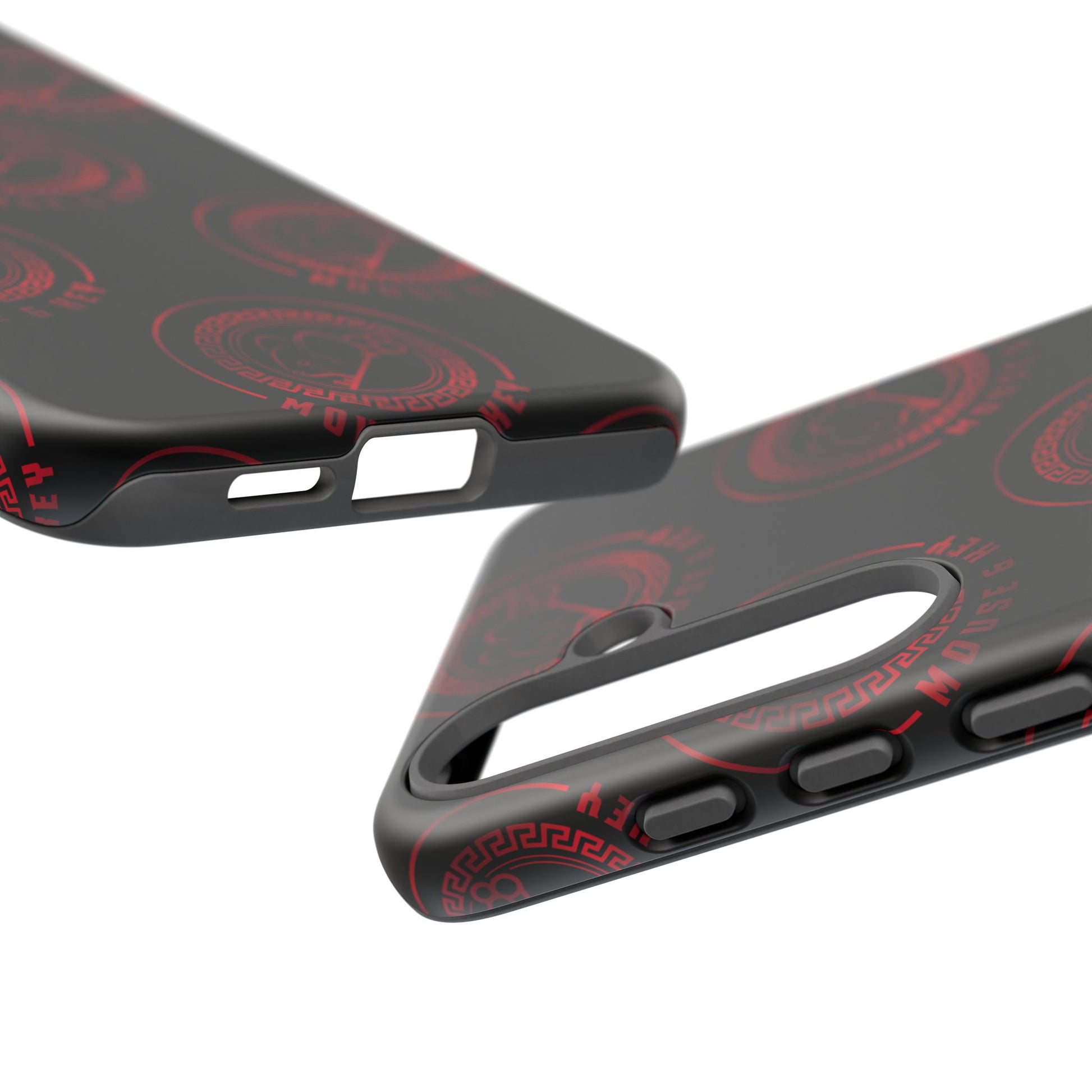 Coque de téléphone — Motif logo M&K à timbre rouge