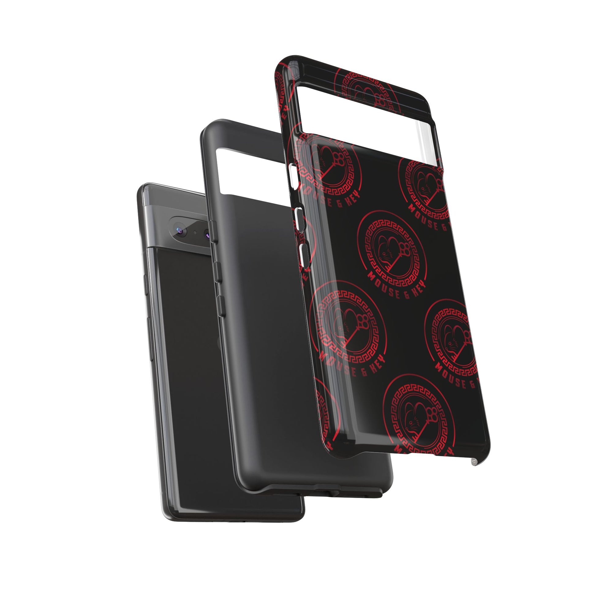 Coque de téléphone — Motif logo M&K à timbre rouge