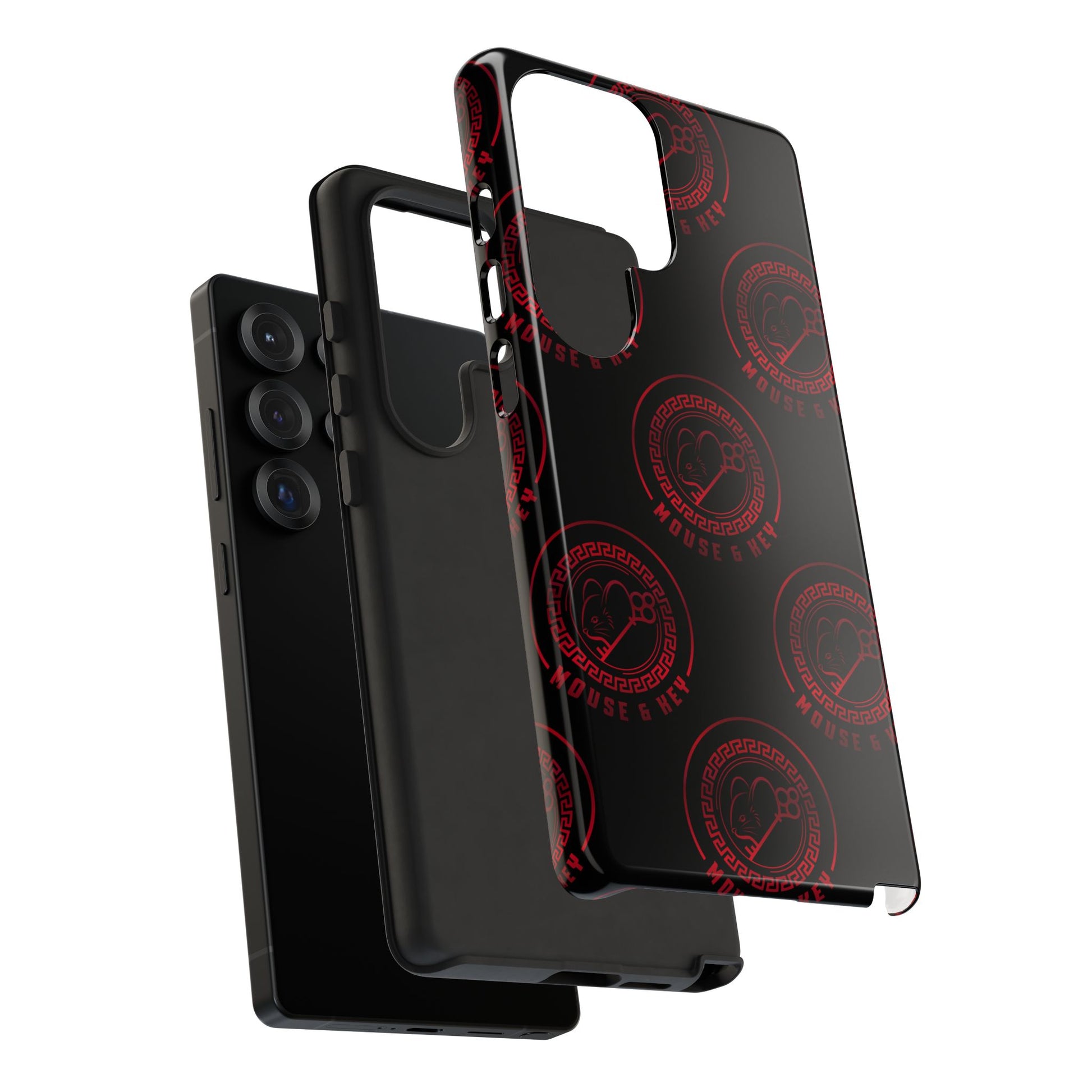 Coque de téléphone — Motif logo M&K à timbre rouge