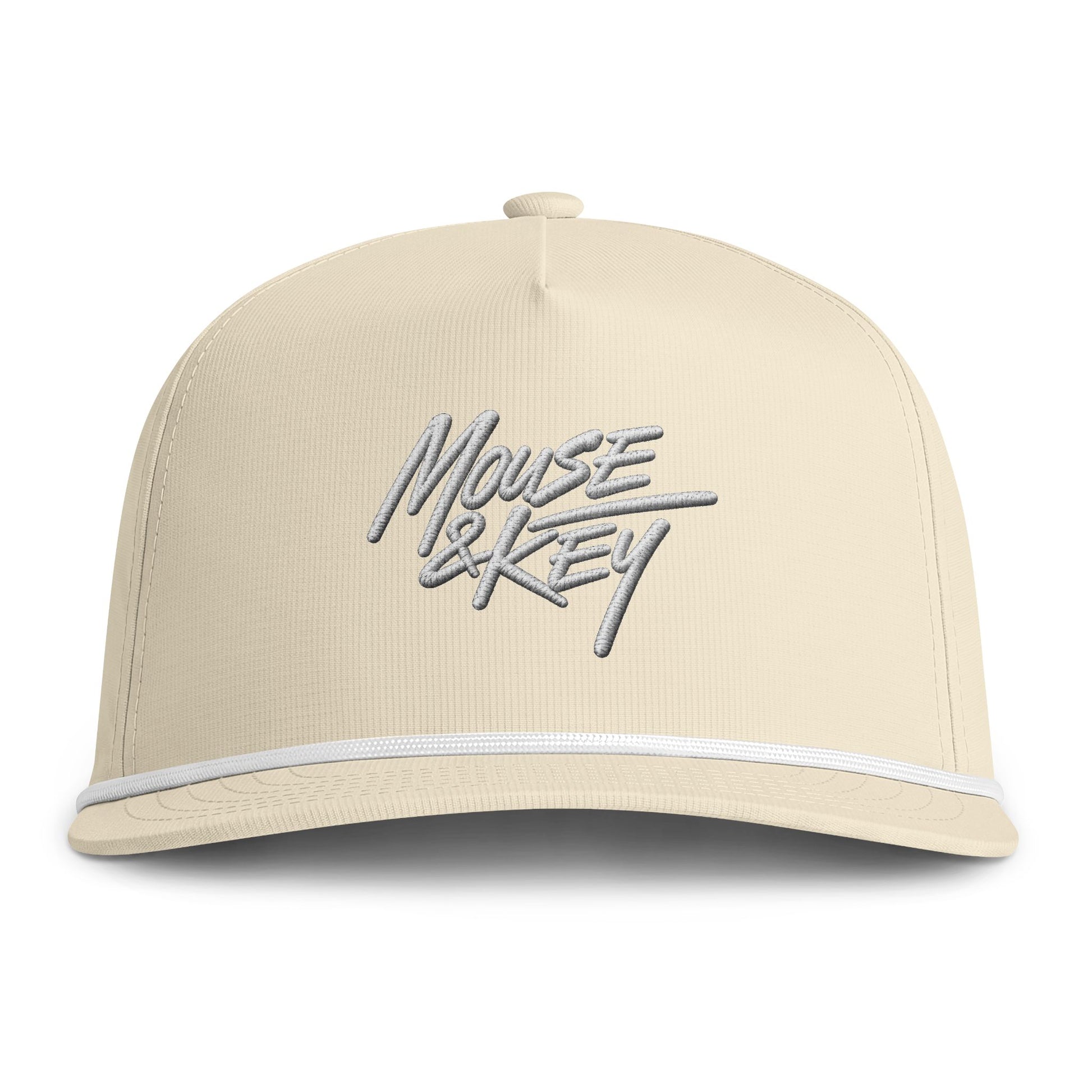 Mouse & Key Embroidered Snapback Hat - Rope Cap