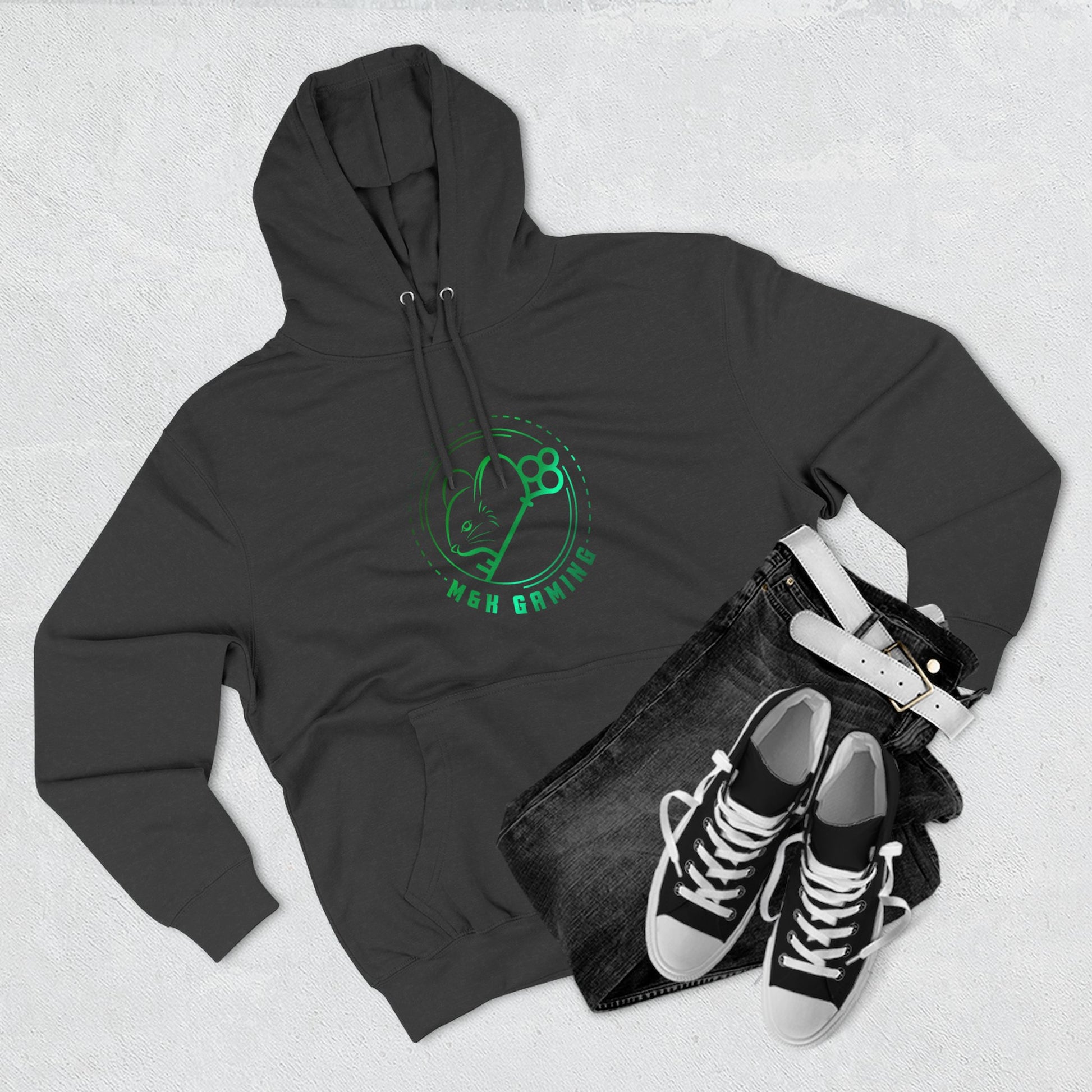 Green M & K Gaming Emblem - Fleece Hoodie