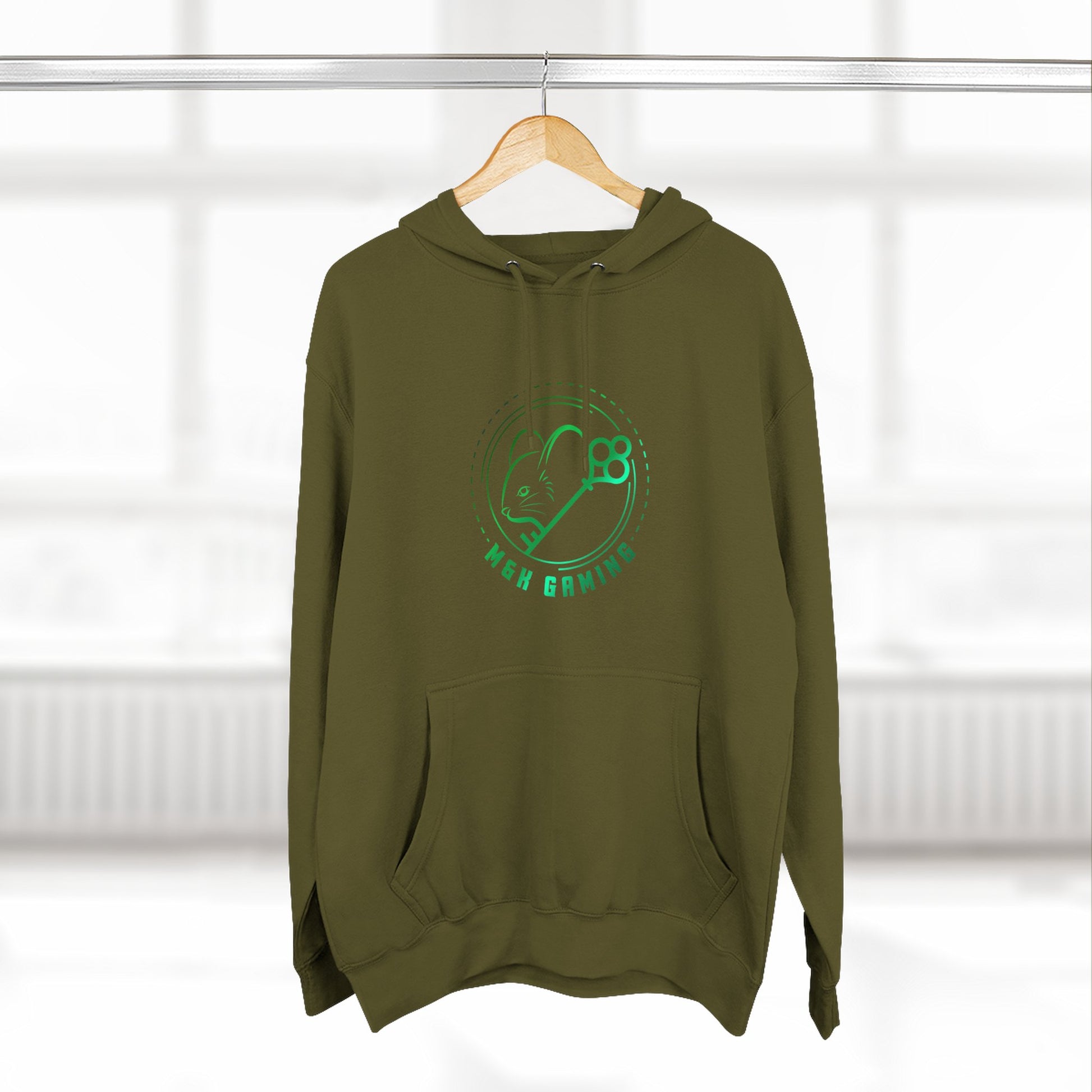 Green M & K Gaming Emblem - Fleece Hoodie