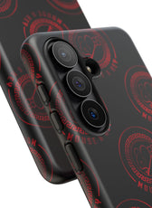 Coque de téléphone — Motif logo M&K à timbre rouge