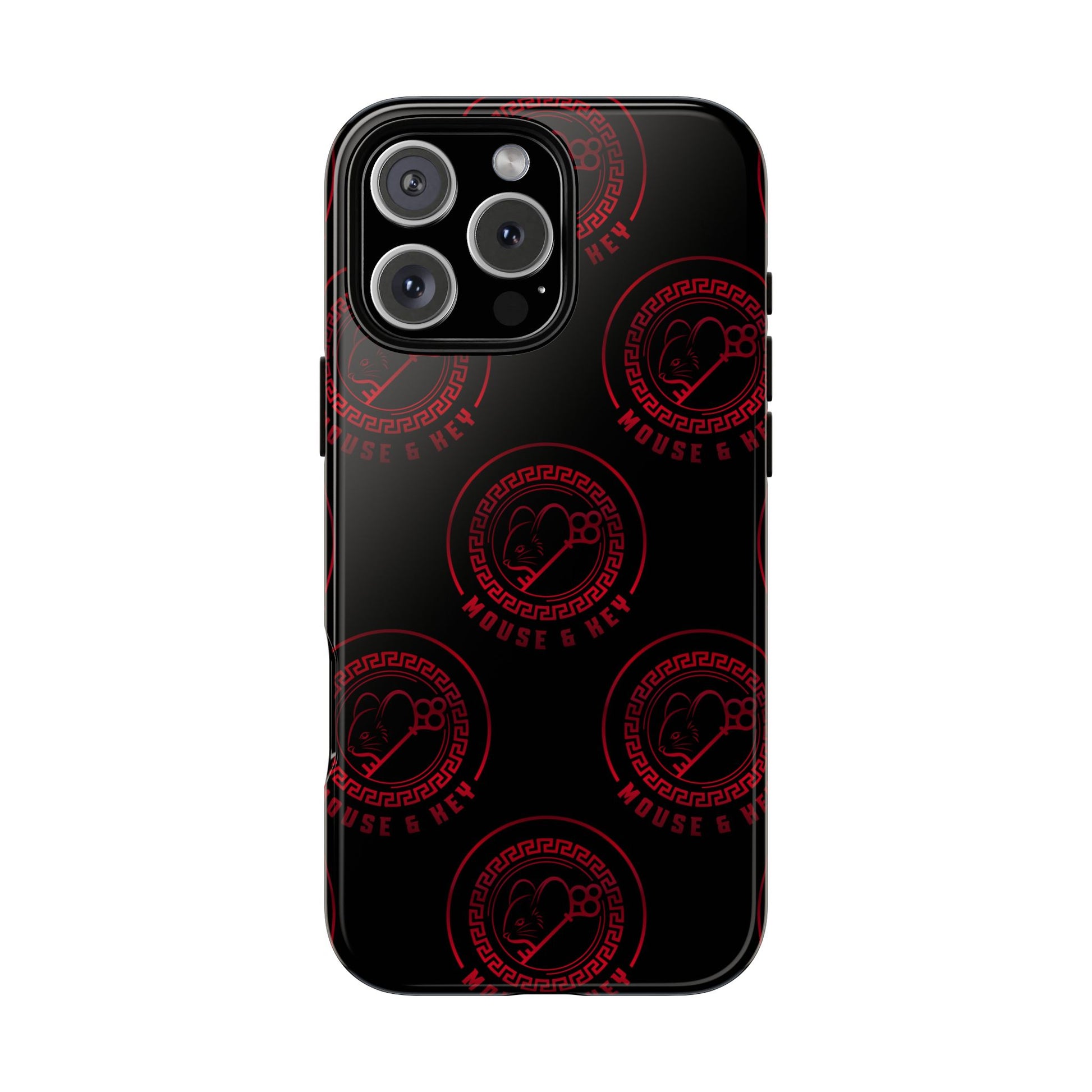 Coque de téléphone — Motif logo M&K à timbre rouge