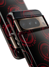Coque de téléphone — Motif logo M&K à timbre rouge