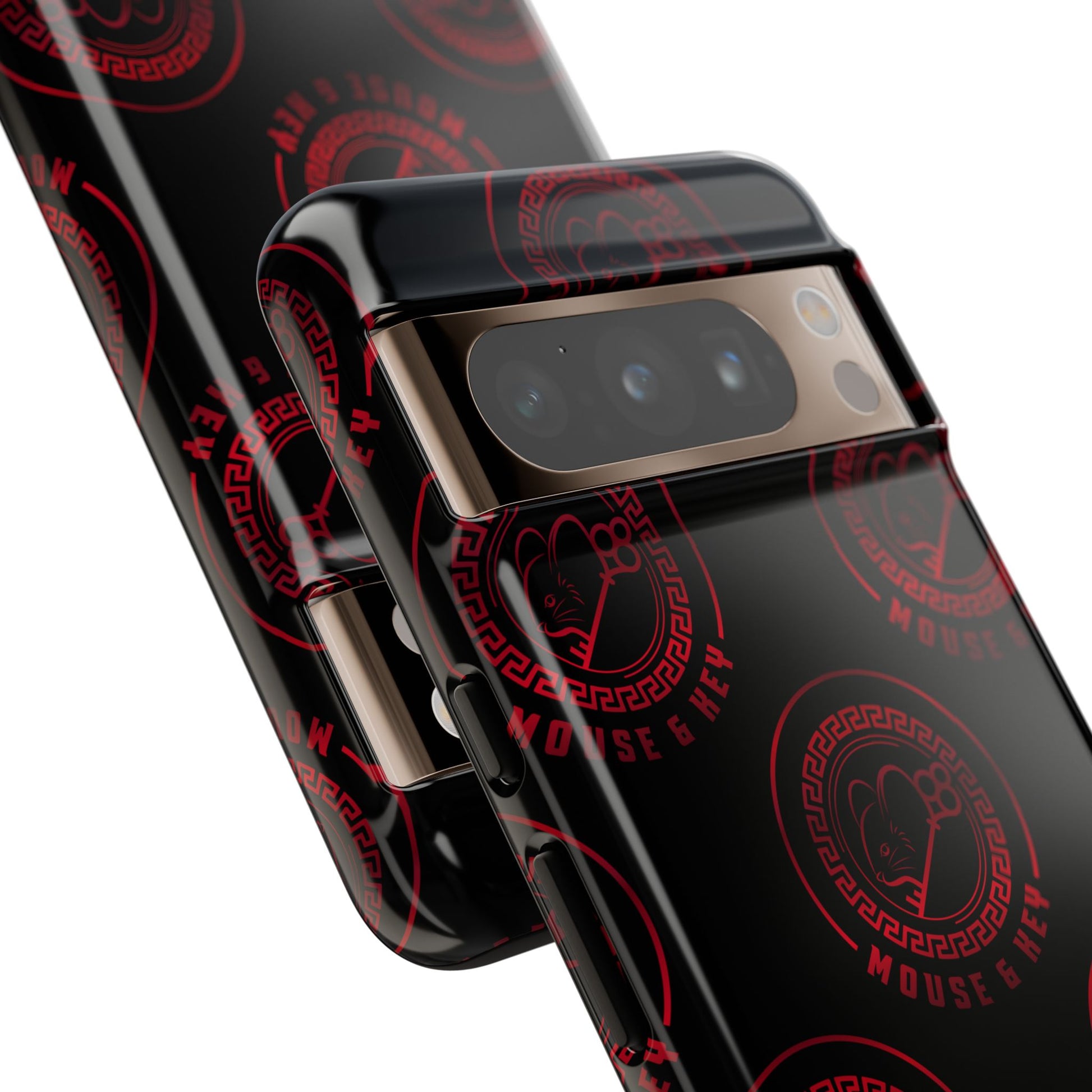 Coque de téléphone — Motif logo M&K à timbre rouge