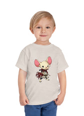 Toddler Tee — Cute Warrior Mouse Graphic Shirt