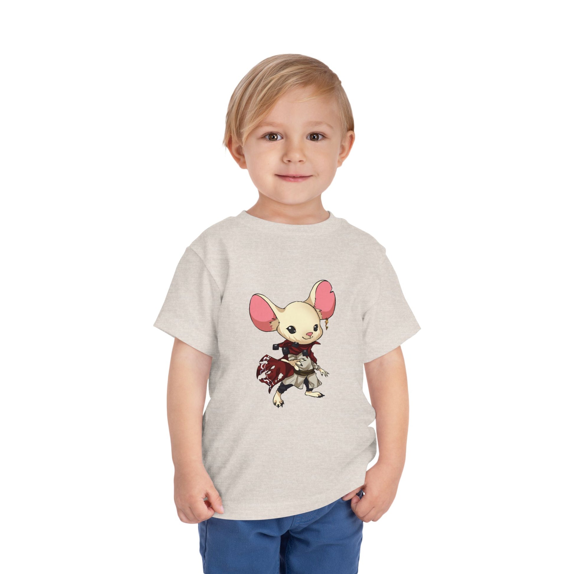 Toddler Tee — Cute Warrior Mouse Graphic Shirt