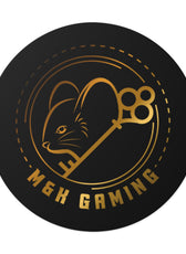 Gold M & K Gaming Round Stickers