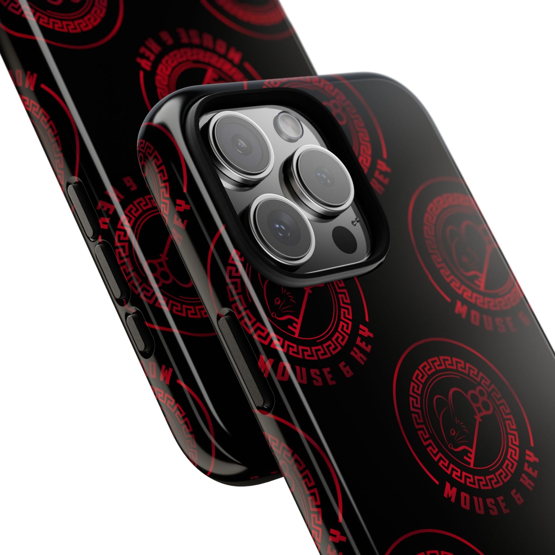 Coque de téléphone — Motif logo M&K à timbre rouge