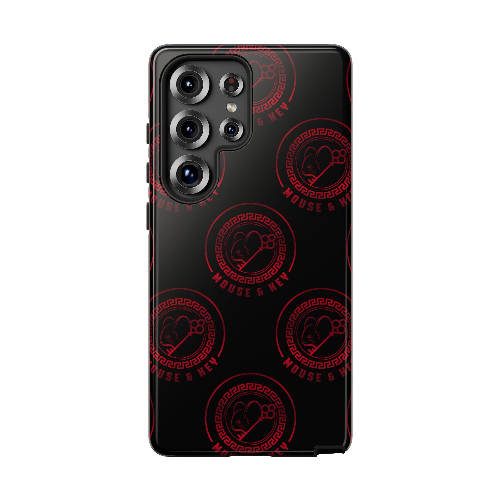 Coque de téléphone — Motif logo M&K à timbre rouge