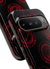 Coque de téléphone — Motif logo M&K à timbre rouge