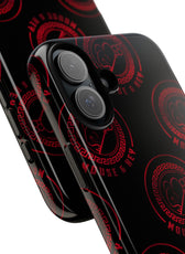 Coque de téléphone — Motif logo M&K à timbre rouge