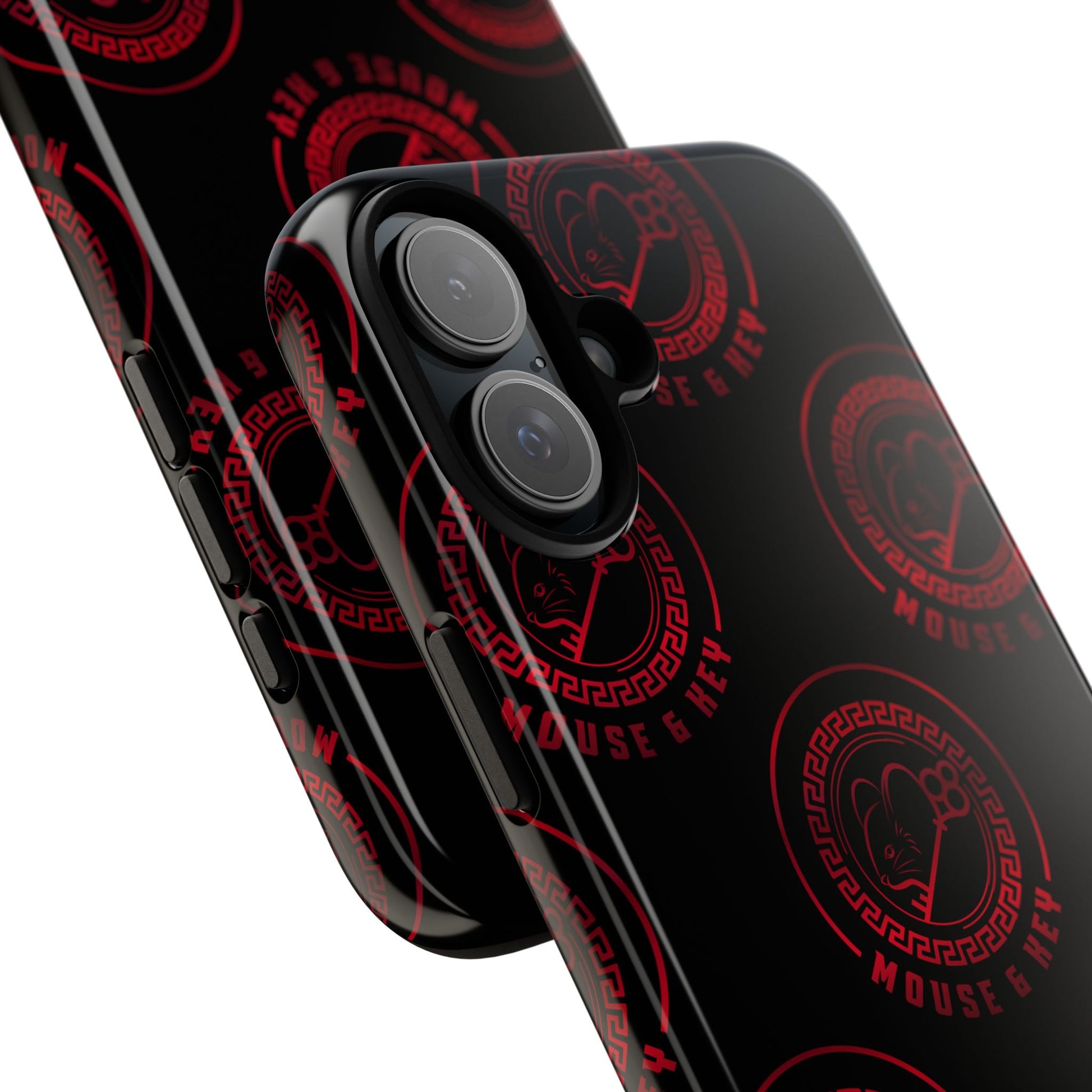 Coque de téléphone — Motif logo M&K à timbre rouge