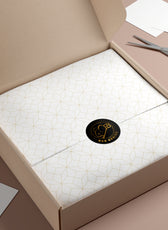 Gold M & K Gaming Round Stickers