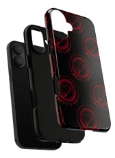 Coque de téléphone — Motif logo M&K à timbre rouge